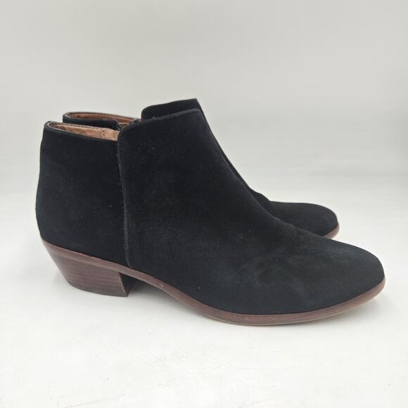 Sam Edelman Womens Petty Boot Size 6.5 Black Suede Bootie Block Heel Boho Comfy - Picture 1 of 9